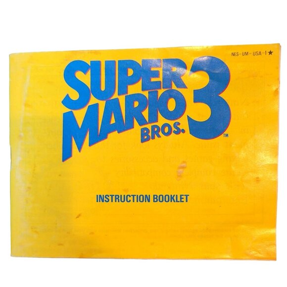 Super Mario Bros 3 Nintendo includes Instruction booklet + case Untested  ga153 - Picture 3 of 3